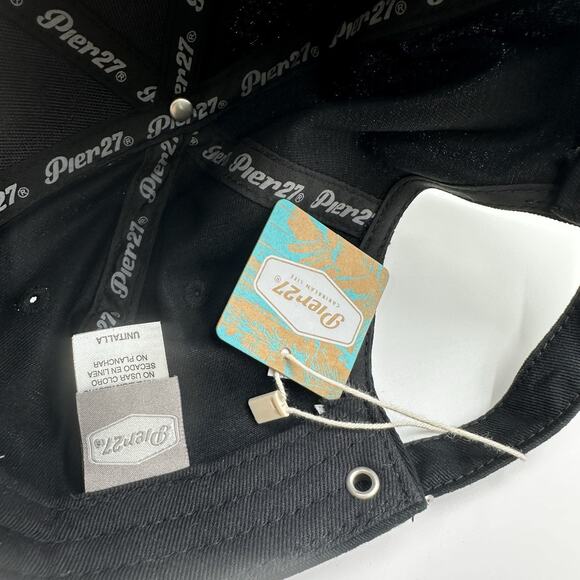 Pier 27 Cancun Men's Baseball Cap Hat Strap back Black - Picture 7 of 8